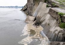 তিস্তা সেতু রক্ষা বাঁধে ভাঙন
