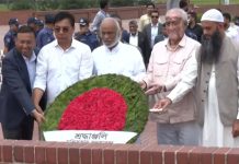 জাতীয় স্মৃতিসৌধে নবনিযুক্ত মন্ত্রী-প্রতিমন্ত্রীদের শ্রদ্ধা