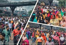 বেতন বৃদ্ধির দাবিতে আজও উত্তরায় গার্মেন্টস শ্রমিকদের বিক্ষোভ মিছিল