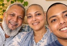 স্ত্রীকে সাহস দিতে মাথা ন্যাড়া করলেন সামিয়ার স্বামী ও ছেলে